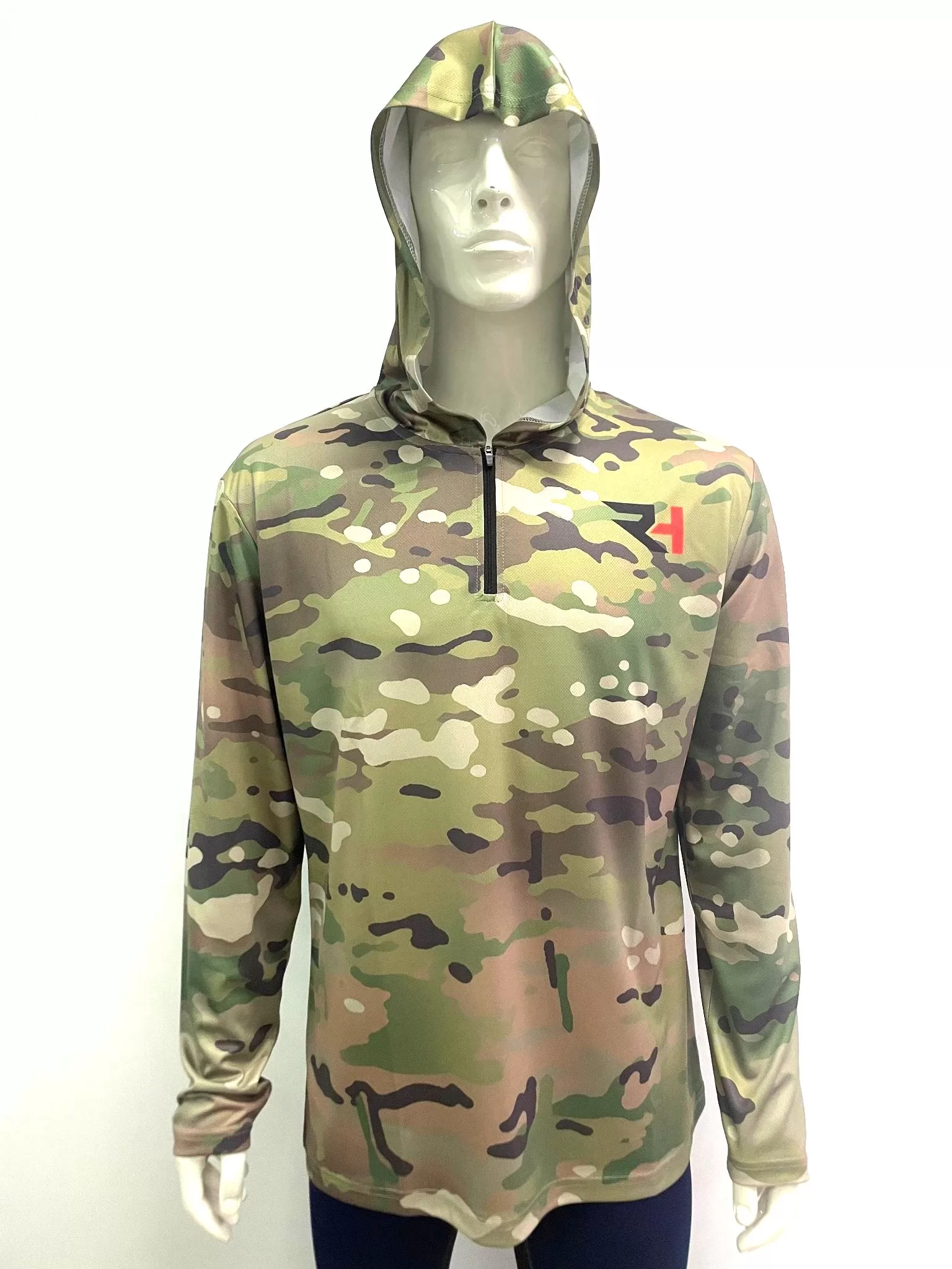RealHunters Hooded Long Sleeve Shirt with 1/4 Zipper RealHunters Hooded Long Sleeve Shirt with 1/4 Zipper - Front